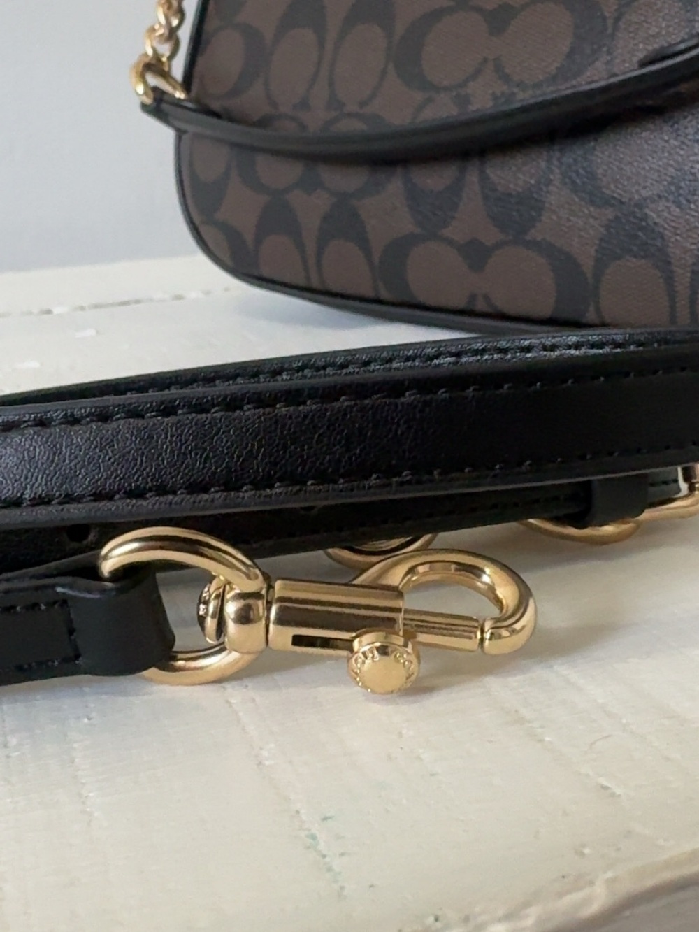 COACH Teri Shoulder Bag In Signature Canvas Black ( New) ( Same Day Shipping) - Picture 8 of 11